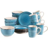 OTTO home Kaffeeservice Geschirr-Set, Service Bell Tempo (18-tlg), 6 Personen, Keramik, mit Spiraldekor, 18 Teile, für 6 Personen