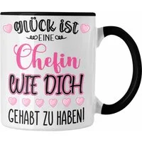 Trendation Tasse Trendation - Chefin Abschiedsgeschenk Abschied Chefinnen Tasse mit Spr