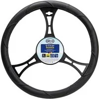 alca Lenkradbezug Lenkradhülle XL Auto 41-43 cm Lenkradschoner seidenmatt schwarz, (1-tlg)