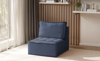 Sessel SANDE 1-Sitzer Modul Stoff Raven Blau