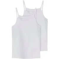 Name It Unterhemd NKFSTRAP für Mädchen mit Spaghettiträgern im 2er-Pack (Packung, 2-St) unifarben, casual, körpernah, Baumwollmischung, Rundhals