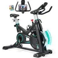 Wenoker Heimtrainer Fahrrad mit App, Magnetwiderstand Stationäres Fahrrad für Zuhause, mit Flüsterleise, Schweres Schwungrad und LCD-Monitor Bis 160KG