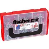 FixTainer - DuoPower/DuoTec + Schrauben, Dübel hellgrau/rot, 200-teilig