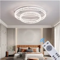 Eurohandisplay LED Deckenleuchte LED Deckenleuchte Fernbedienung/Handy-App Lichtfarbe einstellbar, LED fest integriert, Warmweiß- bis Kaltweiß, Lichtfarbe und Helligkeit mit Fernbedienung oder App steuerbar