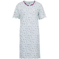zeitlos Nachthemd Nachthemd Kurzarm - Rüsche mit Blumen