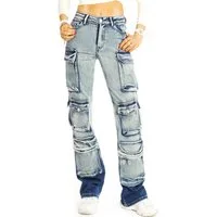 be styled Cargojeans High Waist Cargojeans Hose mit aufgesetzen Taschen - Damen - j31L-1 High Waist