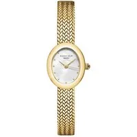 ROSEFIELD Quarzuhr MWGMG-M02, Damenuhr Mini Oval Mesh Goldfarben