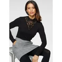 Laura Scott Langarmshirt figurbetonte Passform, Langarm, mit Stehkragen