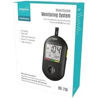 EUROPAPA Blutzuckermessgerät Blutzuckermessgerät für Blutzuckers Selbstkontrolle, 50 Stk Blutzuckerteststreifen und 50 Stk Blutlanzetten und Stechhilfe, Blutzuckermesssystem Diabetes-Set mg/dL