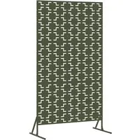 vidaXL Gartenzaun Sichtschutz 100 x 50 x 180 cm Stahl Olivgrün, (1-St)