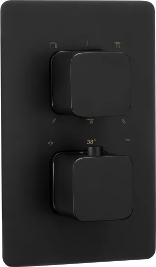 Neuesbad Unterputz Thermostat Brausearmatur - eckig/oval, schwarz matt NB1DEBXY_NECT1