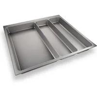 SO-TECH® Besteckeinsatz ORGA-BOX® II Besteckeinsatz Maxi silbergrau für Nobilia 60er (1 St), (462 x 509 mm), BITTE MESSEN SIE IHR SCHUBLADENINNENMASS