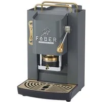 Faber Coffee Machines Kaffeepadmaschine Faber Pro Deluxe 3.0 Messing, ESE Pads, Messing-Details mit hochwertigem 3D-Logo