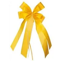 Nestler Schultüte Schleife, Gelb, 17 x 31 cm, für Zuckertüte oder Geschenke
