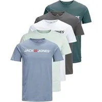 Jack & Jones Print-Shirt Bedrucktes T-Shirt aus Baumwolle (5er-Pack)