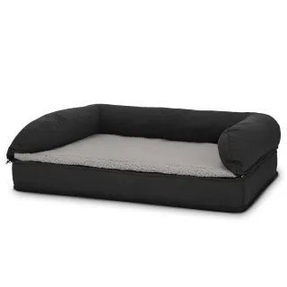 80 x 55 x 23 cm orthopädisches Hundebett mit Rückenlehne Größe M