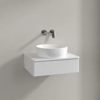 Villeroy und Boch Antao Waschtisch-Unterschrank K07110GF 60x19x50cm, Waschbeckenplattenfarbe Lack, glossy white lacquer