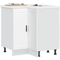 vidaXL Küchenbuffet vidaXL Küchen-Eckunterschrank Porto Weiß Holzwerkstoff