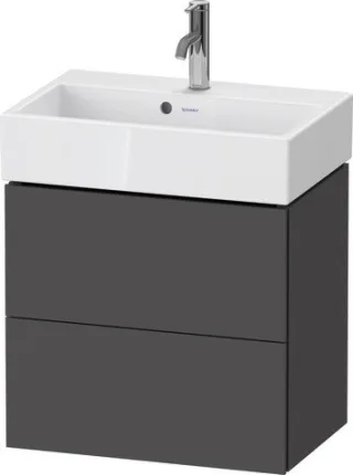 Duravit L-Cube Waschtischunterbau wandhängend Graphit Matt 584x391x544 mm - LC621904949 LC621904949