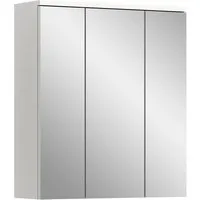 welltime Spiegelschrank CAPRI, Breite 63 cm, 3 Spiegeltüren mit Soft-Close-Funktion, 9 Fächer Badschrank, Schrank, Hängeschrank, Spiegel