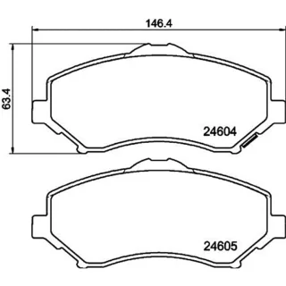 Hella Bremsbel?ge vorne Dodge Fiat Jeep VW
