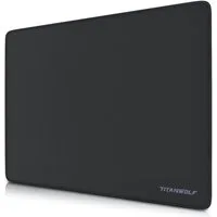 Titanwolf Gaming Mauspad XL Speed Mousepad 440 x 350 x 3 mm, Tischunterlage, strapazierfähig, rutschfest, abwaschbar, Geschwindigkeit & Präzision, schwarz