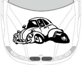 Autoaufkleber für die Motorhaube "VW Beetle Aufkleber"