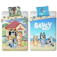 BrandMac Bettwäsche Bluey - 2 x Wende-Bettwäsche-Set im Doppelpack, 135x200 & 80x80, Baumwolle, 100% Baumwolle