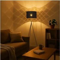 GLOBO LIGHTING LED Stehlampe, Leuchtmittel inklusive, Warmweiß, Steh Lampe Decken Fluter Wohn Zimmer Beleuchtung Textil