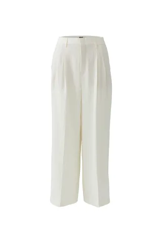 Oui - Bundfaltenhose eggnog - Gr. - 40