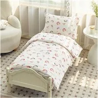 KEAYOO Kinderbettwäsche Muslin Bettwäsche Baumwolle Double Gauze, 2 teilig, Double Gauze Bettwäsche mit Elefantenmotiven für Kinder
