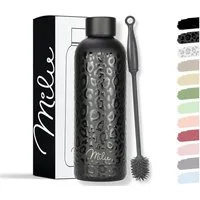 Milu Isolierflasche Isolierflasche aus Edelstahl mit Trageschlaufe, Thermosflasche auslaufsicher