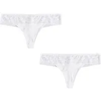 Next String Slips aus Mikrofasern + Spitze im 2er-Pack, Tanga (2-St)