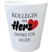 speecheese Blumentopf Kollegin mit Herz Danke für alles Blumentopf