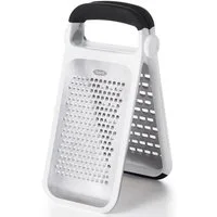 OXO Good Grips Küchenreibe, Edelstahl, geätzte Doppelreibe, Edelstahl, mittel, grob