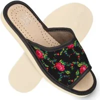 filsko Lorient Damen Hausschuh Retro-Blumenmuster, Slip-On