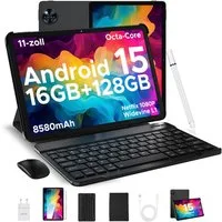 DOOGEE U11 Tablet 11 Zoll mit Tastatur, Stift, 128GB, 8580mAh, Gemini AI Tablet (11", 128 GB, Android 15, 16 GB RAM (4 GB + 12 GB erweiterbar),Octa-Core,90 Hz,13MP,5G WIFI)