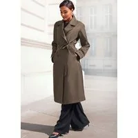 French Connection Trenchcoat mit Bindegürtel, doppelreihiger Knopfverschluss