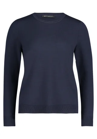 Betty Barclay - Basic-Strickpullover dunkelblau - Gr. - 44