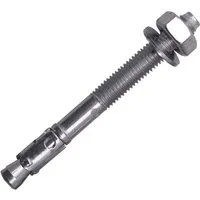 WPC Profi Zaunschraube Keilanker / Dübel M10 verzinkt für Pfostenträger Systemzaun 100 mm, (Sparset-50, 50 St)