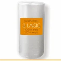 LPF dieLUFTPOLSTERFOLIE Schutzfolie Luftpolsterfolie 3 lagig 100cm x 50m Verpackungsfolie Rolle