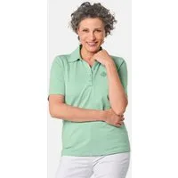 GOLDNER Poloshirt Baumwollshirt mit Polokragen Klassisches Jerseyshirt mit Knopfleiste, Stickerei und Halbarm