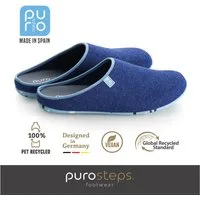 purosteps Fieltro-Eco Hausschuh Hergestellt aus recycelten PET Flaschen, Handgefertigt, Naturkautschuk
