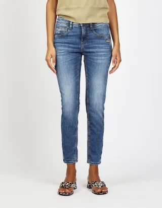GANG - 94AMELIE CROPPED - relaxed fit solid midblue - Gr. - 30