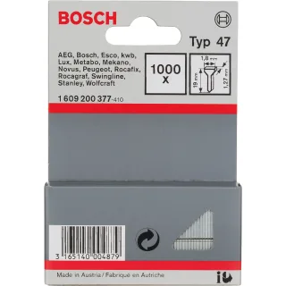Bosch Tackernagel Typ 47, 1,8 x 1,27, 1000er-Pack - 1609200377