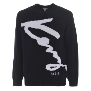 Kenzo Signature Schwarzer Strickpullover
