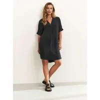 YAYA Strickkleid Lockeres Kleid Schwarz/Grau