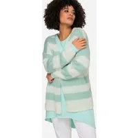 Angel of Style Strickjacke Strickjacke oversized Blockstreifen offene Form