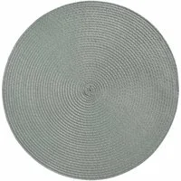 HAC24 Platzset Platzmatte Abwaschbar Tischset Platzdeckchen Tisch Untersetzer, (1-St), Rund, Ø 38 cm, Bast-Optik