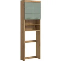 welltime Waschmaschinenumbauschrank SIENA, Breite 63cm, für Waschmaschine & Trockner, 2 Türen, MDF-Front (TOPSELLER) in verschiedenen Farben, Überbauschrank, Umbauschrank, Badschrank